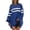 Blue, variant on Yuhangmm Womens Hoodies Pullover Womens Oversized Striped Sweatshirt Long Sleeve Crew Neck Casual Pullover Tunic Tops with Cozy Warm Material Pink XXXL