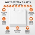 thumbnail image 2 of SOCKS'NBULK 3 Pack Men's Solid Colors Cotton T-Shirts Short Sleeve Lightweight Tees, Bulk (Medium, White, m), 2 of 7