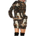 thumbnail image 5 of WFJCJPAF 2025 New Halloween Halloween Dresses for Women Plus Size 26,Women's Hooded Long Sleeve Halloween Print Dress LooseFashion Mini Dress,Halloween Dresses for Women - Multicolor S, 5 of 5