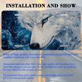 thumbnail image 3 of 1 Pcs 2D Flat License Plate Covers & Frames, White Wolf For Decorative Front, Waterproof For Decoration Aluminum License Plate Covers & Frames Cover For Men Women, 12" X 6", 3 of 7
