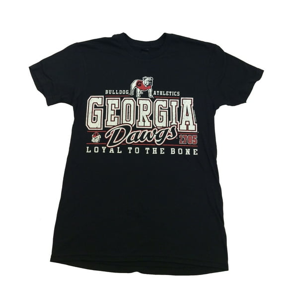 New World Graphics Georgia Dawgs Loyal to The Bone T-Shirt, Black- XXL