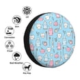 thumbnail image 4 of Salouo Funny Cute Teeth Print Spare Tire Cover 14-17 inch Spare Tire Protector Universal Tough Tire Wheel Cover for Trailer SUV and Truck-15 inch, 4 of 6