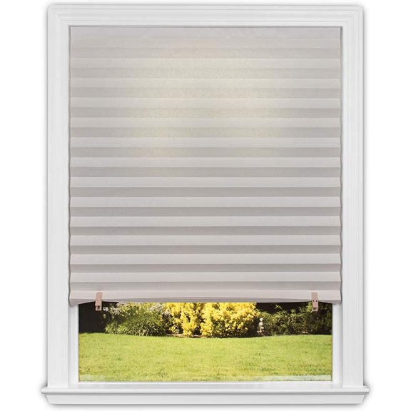 Redi Shade No Tools Original Light Filtering Pleated Paper Shade Natural, 36" W x 72" L, 6 Pack