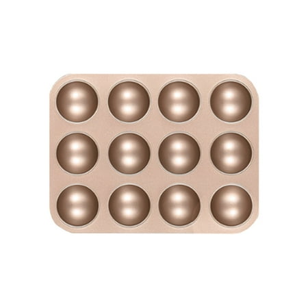 

Non-stick Cake Mold Carbon Steel Round Half Ball Mould Baking Tray for Chocolate Desserts Ice Cream 12-Cavity