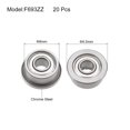 thumbnail image 2 of F693ZZ Flange Ball Bearing, 3x8x4mm Shielded Chrome Bearings 20pcs, 2 of 3