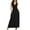 Black, variant on Asklazy Women Sleeveless Deep V Neck Loose Plain Long Maxi Casual Dress,US Size,Wine Red(S-3XL)