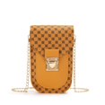 thumbnail image 1 of Geometric Pattern Phone Bag, Women's Fashion Flap Chain Shoulder Bag, Stylish Faux Leather Crossbody Bag, 1 of 5
