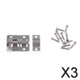thumbnail image 1 of Perno de Cerradura de Seguridad Baoblaze Acero Inoxidable con Tornillos 2 Pulgadas 3 Piezas, 1 of 7