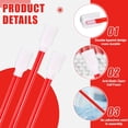 thumbnail image 3 of 300 foam cleaning swab sticks, 5.12 inches long, red square and rectangular sponge heads for solvent format inkjet printers and optical devices, 3 of 5