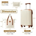 thumbnail image 3 of Carry on Luggage Sets 3 Piece Hard Shell Suitcase Lightweight ABS with Double Spinner Wheels for Men Women (20 Inch), 3 of 8