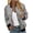 Gray, variant on Augper Clearance Women's Casual Fashion Printed Pocket Zippered Coat