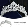 thumbnail image 3 of Delicate Hair Crown Crystal Tiara Crown Wedding Hair Accessories for Party, 3 of 6