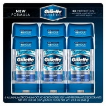 Gillette Anti-Perspirant Deodorant Clear Gel, Cool Wave 3.8 oz (Pack of 6)