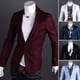 thumbnail image 3 of Blazers y chaquetas deportivas para hombre, blazer ajustado, traje para hombre, chaqueta informal, blazer formal para negocios, 3 of 6