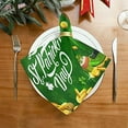 thumbnail image 2 of Dreamtimes St Patrick's Day Clover Cloth Napkins Set of 4, Oversized Washable Reusable Polyester Dinner Table Napkins for Family, Restaurant, Party Decor, 20"x 20", 2 of 7