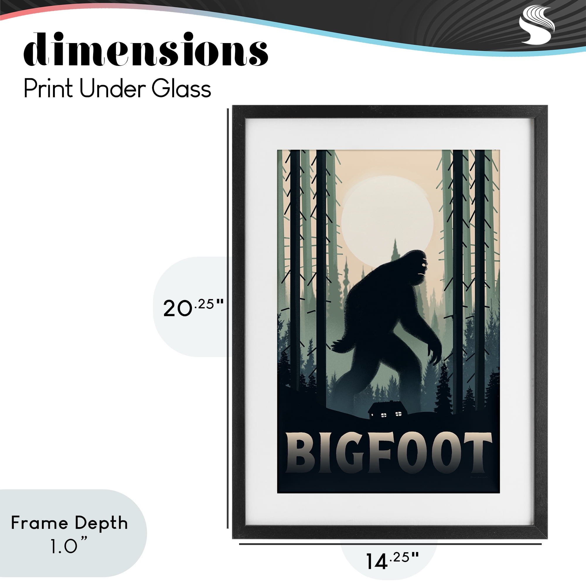 Stupell Industries Forest Creature Cabin in Woods Black Framed Print Under Glass, design by Omar Escalante