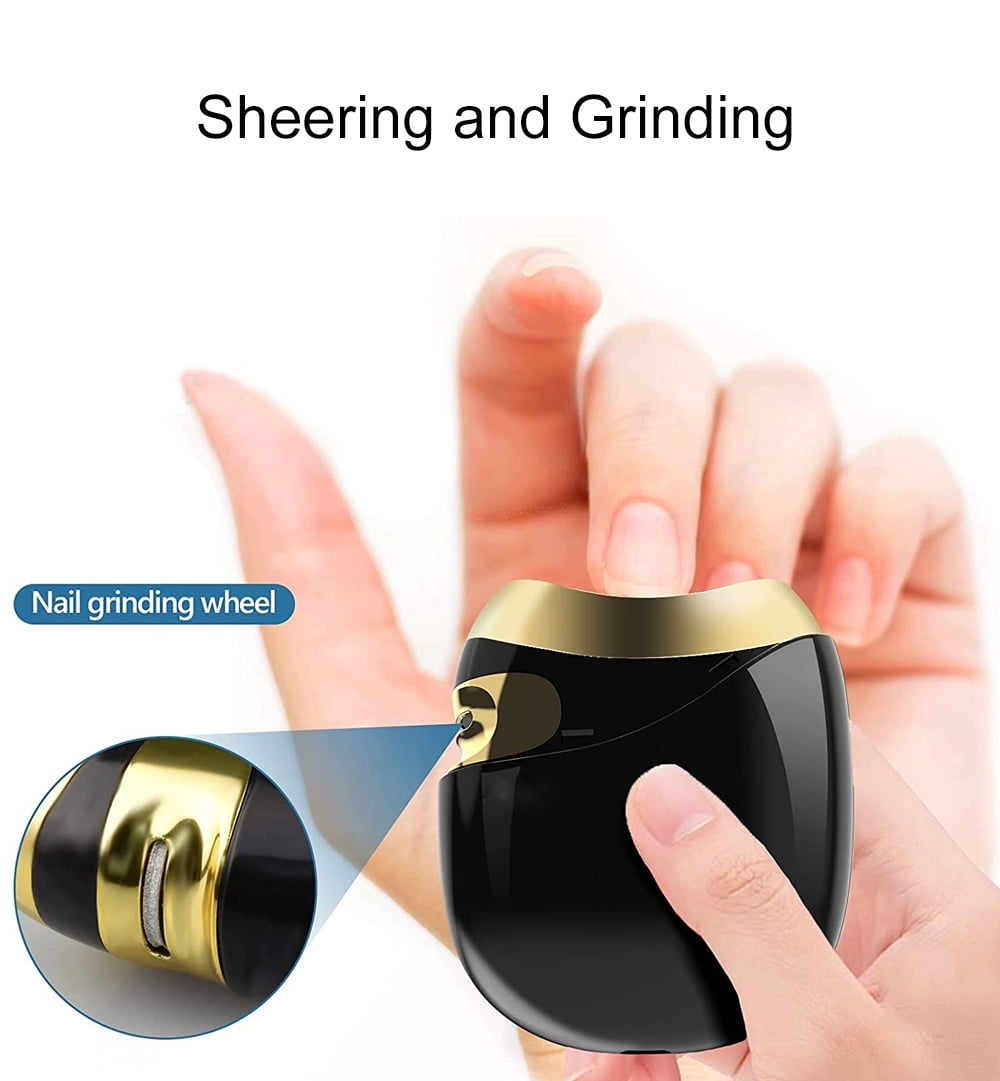 Electric Nail Clipper Stainless Steel Blade with Charging Port Portable Safe Curved Protection Design Save Time and Energy Shearing Grinding Fingers Toes, Suitable for Home Babies Seniors
