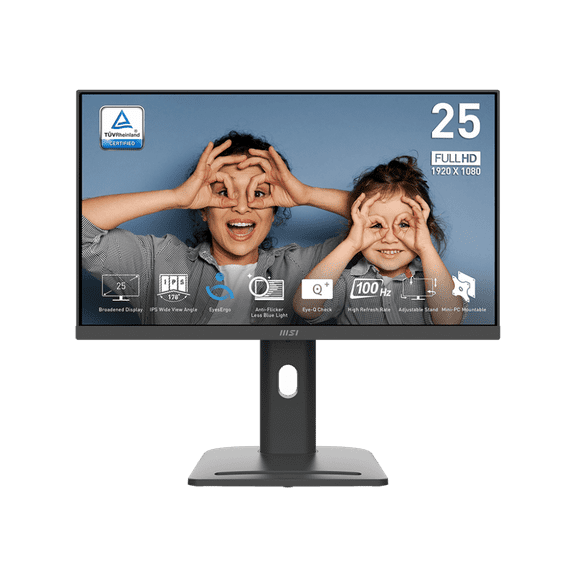 MSI Pro PRO MP253P 25" Class Full HD - 16:9 - Black- LED Monitor