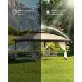 thumbnail image 5 of Luku 12' x 12' Outdoor Gazebo, Heavy Duty Double Roof Patio Gazebo with Netting and Curtains, Outdoor Patio Canopy for Deck Backyard Garden Lawns, 5 of 9