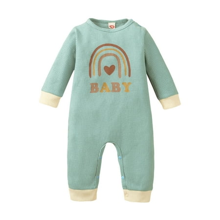 

Toddler Girls Romper Letters Printed Long Sleeve Ribbed Versatile Fashion Bodysuits Dailywear Activewear Cozy Elegant Jumpsuits