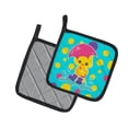 thumbnail image 2 of Duck in the Rain on Polkadots Pair of Pot Holders, 2 of 3