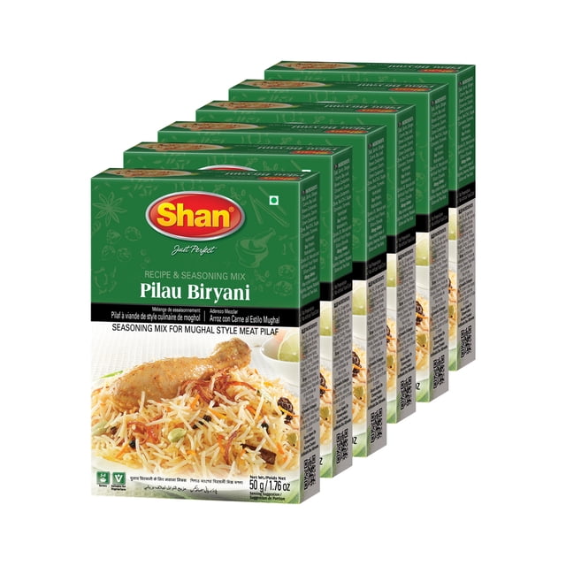 SHAN BIRYANI PILAU PREMIUM, 50 g (Lot de 6)