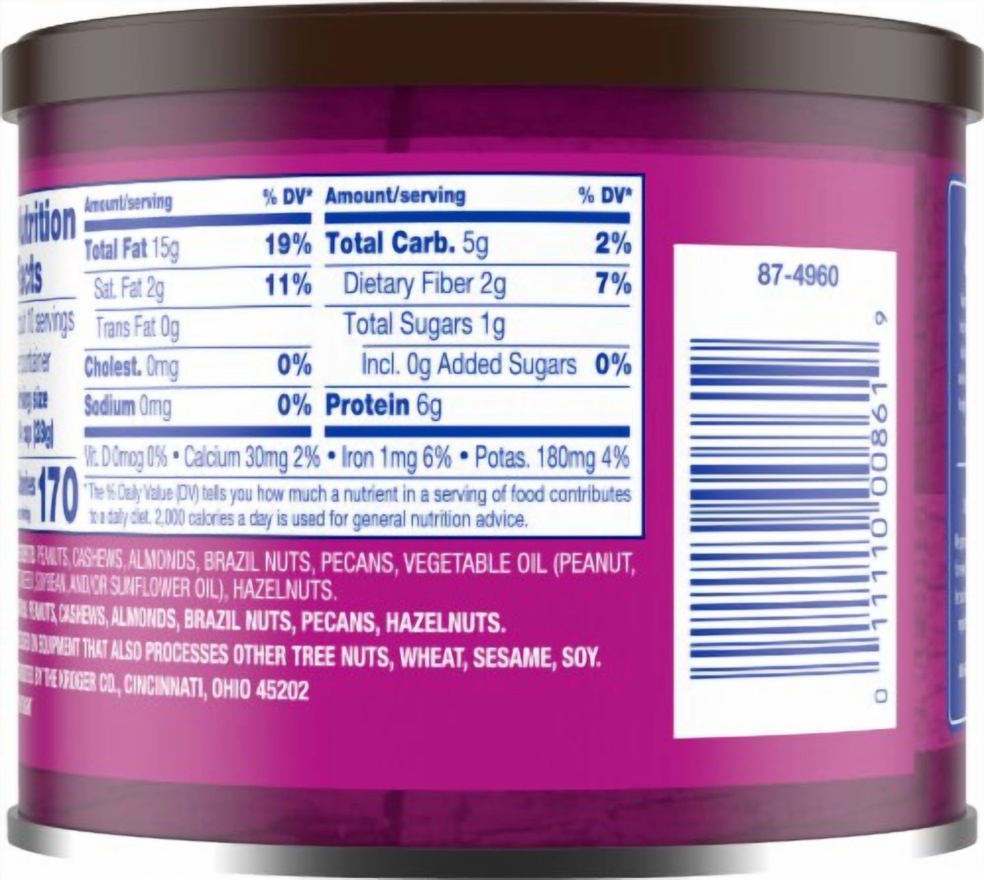 2X - KR Unsalted Less Than 50% Peanuts Mixed Nutsˆ 10.3 oz