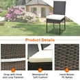 thumbnail image 5 of Costway 10 PCS Patio Rattan Dining Set Glass Table High Back Chair Garden Deck Mix Brown, 5 of 10