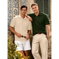 thumbnail image 5 of RICHCOIN Polo Shirts for Men Textured Knit Golf Shirts Casual Short Sleeve Old Money Tops, 5 of 7