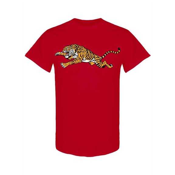 Tiger Jump T-Shirt Men -Image by Shutterstock, Male x-Large