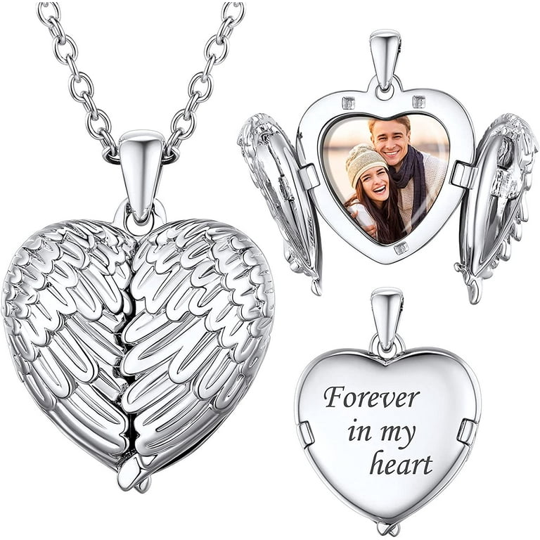 Sterling Silver Engraved Heart Locket Necklace 18