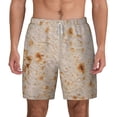 thumbnail image 2 of Picia Tortilla pattern Mens Swim Trunks with Compression Liner Stretch Beach Shorts Quick Dry with Zipper Pockets No-Chafing Board Shorts-X-Large, 2 of 9