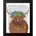 thumbnail image 2 of Fab Funky 20x24 Black Modern Framed Museum Art Print Titled - Highland Cow Bohemian 1 Book Print, 2 of 5
