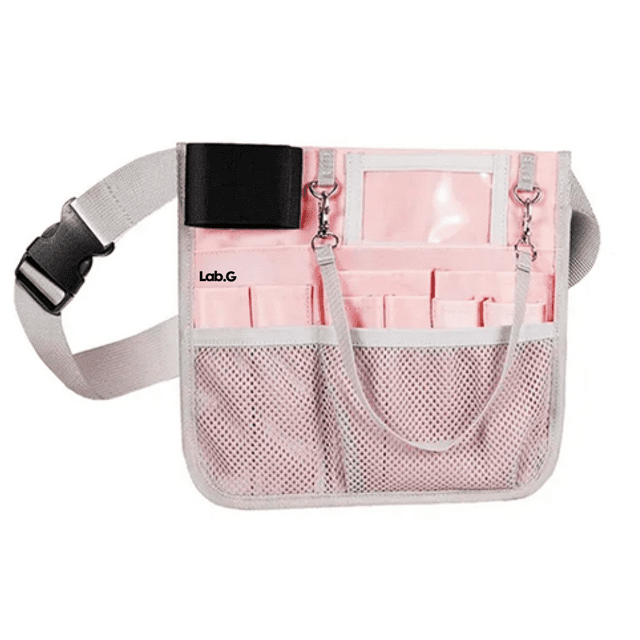 Riñonera Lab.G De Enfermería Y Médicos Doctora Hospital Cangureras rosa gris