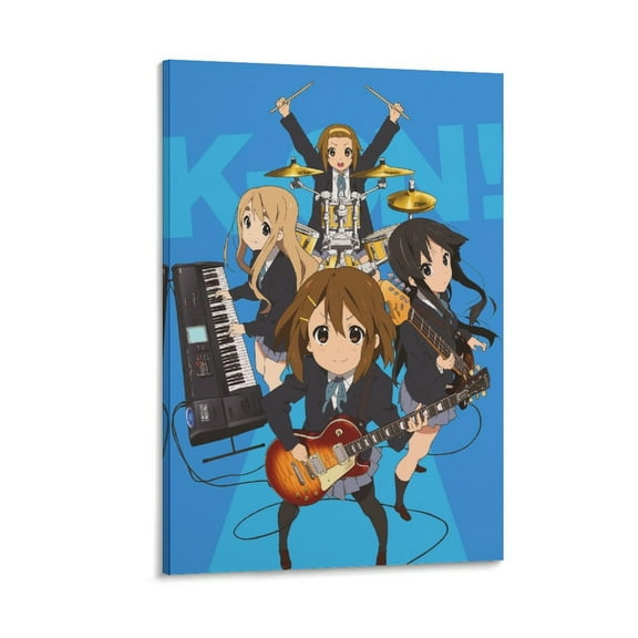 Japan Music Manga Series K-On! Characters Cute Anime Poster Poster Cool Artworks Painting Wall Art Canvas Prints Hanging Picture Home Decor Posters Gift 12x18inch(30x45cm)