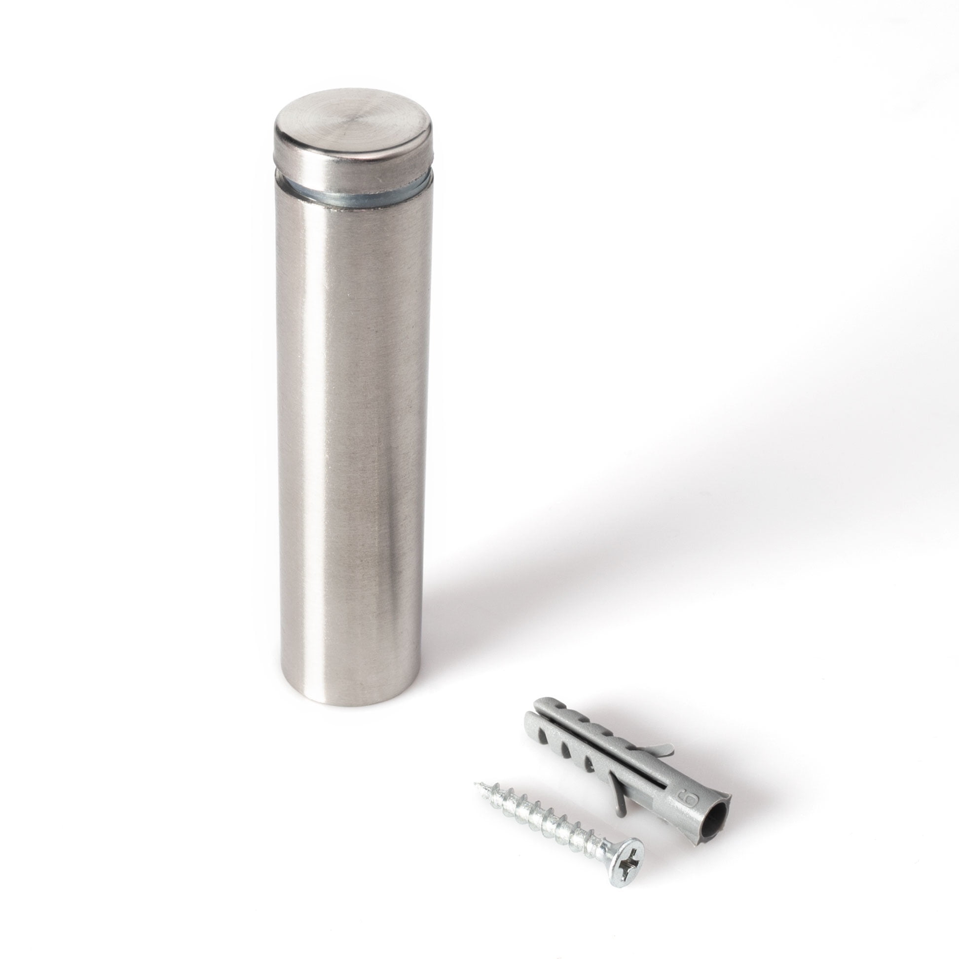 Stainless Steel Standoff 3 4 Inch Diameter X 3 Inch Barrel Length Brushed Finish For Pvc Glass And Acrylic Sign Stand Off Wall Anchors And Screws 4 Piece Pack For Heavy Signs Stainless Steel Standoff 3 4 Inch Diameter X 3 Inch Barrel Length Brushed Finish For Pvc Glass And Acrylic Sign Stand Off Wall Anchors And Screws 4 Piece Pack For Heavy Signs
