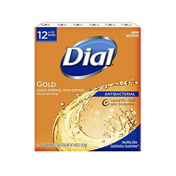 Dial Antibacterial Bar Soap 4 Oz. 12 Count. Gold