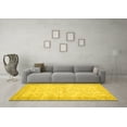 thumbnail image 3 of Ahgly Company Machine Washable Indoor Rectangle Abstract Yellow Contemporary Area Rugs, 3' x 5', 3 of 4