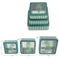 thumbnail image 3 of DaHo Christmas Holiday 3pc Set XMAS Tree Square Cookie Tins with Lids for Gift Giving, Cookie Boxes, Tins for Cookies and Gifts, Crafts, Favors, Decoration, Storage, 3 of 4