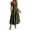 A-Green974, variant on Cap Sleeve Seamed Midi Dress for Women Square-Neck Wedding Guest Daily Flared Mid-Length Sundress