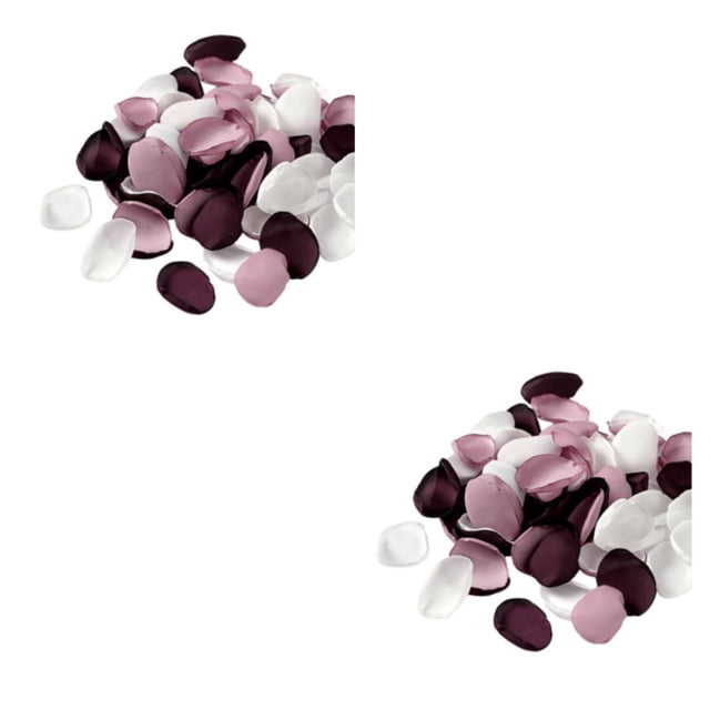Moyic 400x Aplicaciones salvajes con pétalos de poliéster reutilizables Pétalos artificiales Pétalos de rosa de seda color morado oscuro morado oscuro colores variados 2Conjunto