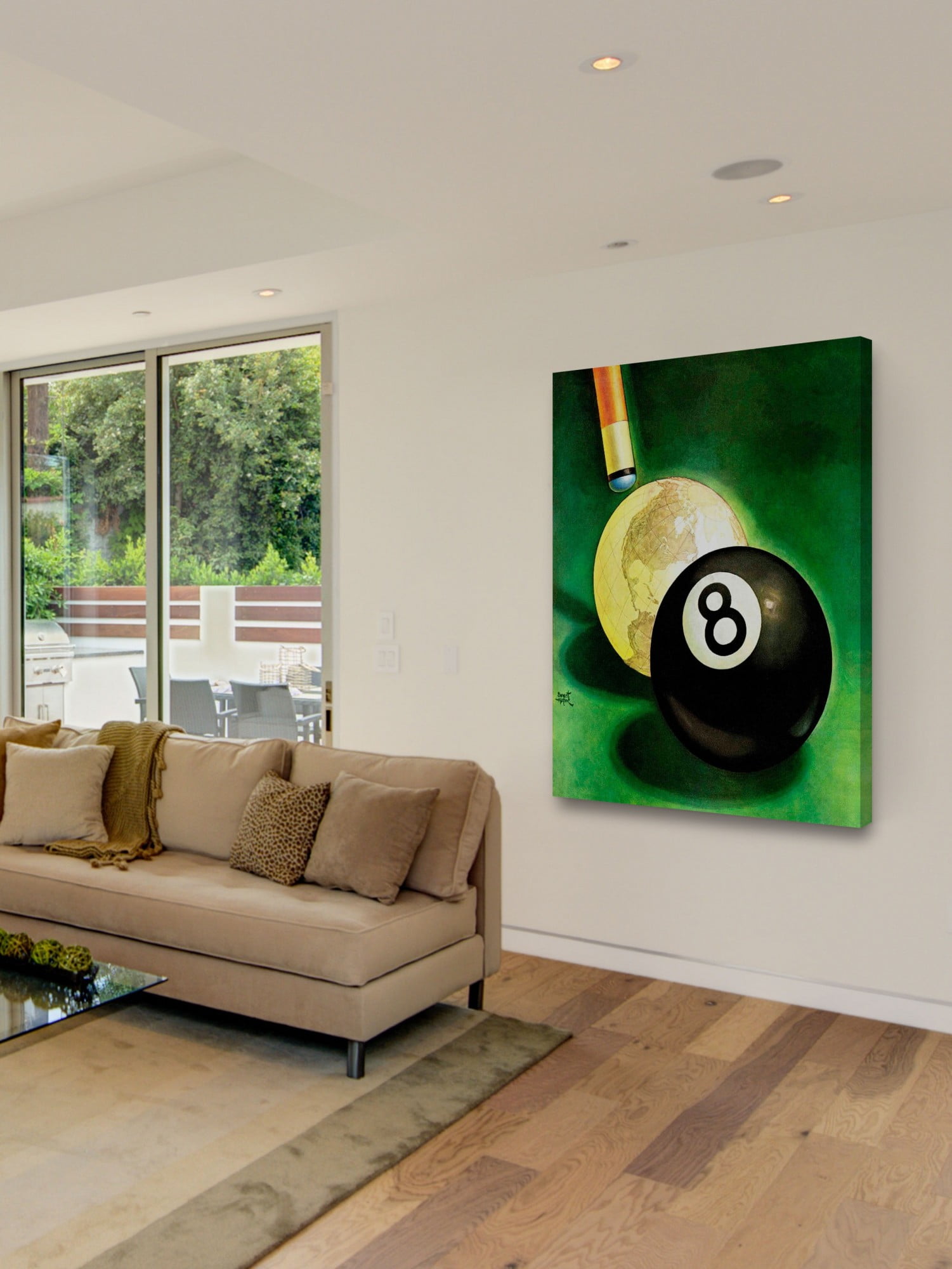 Marmont Hill World as Cue Ball by Emmett Watson Painting Print on Canvas