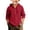 Red, variant on Teen Boys Soft Cotton Hooded Shirts Casual Long Sleeve Button down Shirt for Kids Summer Comfy Tops with Pocket Plain Clothes