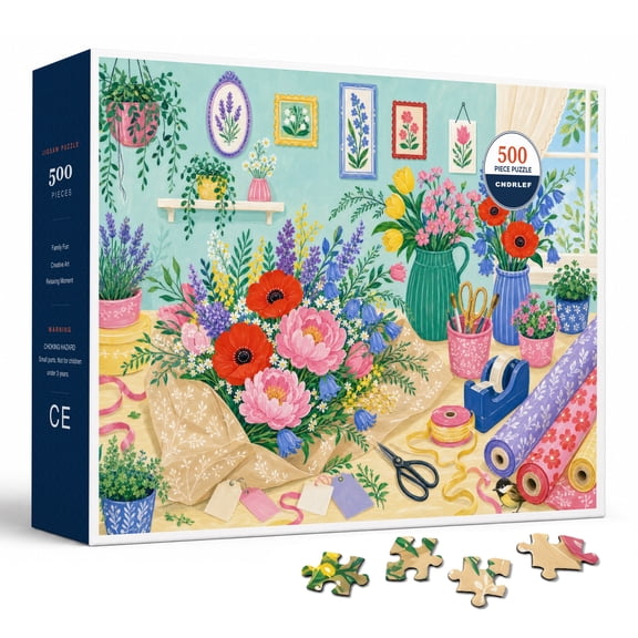 CNDRLEF Floral Hobby Room 500 Pieces Jigsaw Puzzle for Adults, Perfect for Garden Lovers