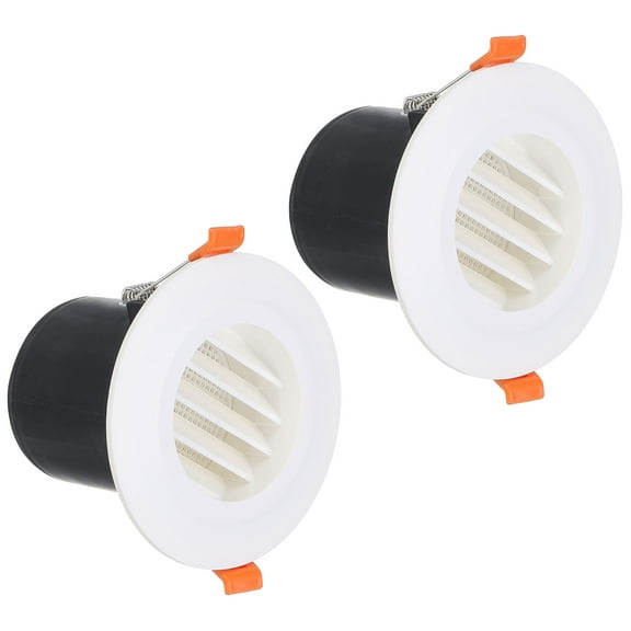 Uxcell 3 Inch Round Air Vent Spring Loaded, 2pcs ABS Soffit Exhaust Vent with Louver Grille for Home Office, White