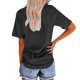 thumbnail image 4 of Blusa de Manga Corta Cuello Redondo Impreso Señoras Casual Top, Blusa Ligera de Poliéster para el Trabajo, la Fiesta Y Toda la Temporada de Uso Diario, 4 of 4