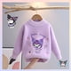 thumbnail image 1 of Suéter infantil de Anime Sanrios Kuromi Cinnamoroll, suéter de punto Kawaii para primavera y otoño, suéter de cuello redondo bonito, suéter de fondo, 1 of 5