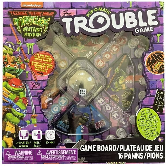 Teenage Mutant Ninja Turtles Mutant Mayhem Pop-O-Matic Trouble Board Game