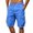 AJ10_Blue, variant on Cargo Shorts for Men - Lightweight Elastic Waist Knee Length Bermuda Shorts with Pockets Summer Fishing Short Khaki 2XL