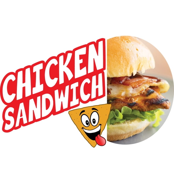 CHICKEN SANDWICH 24" Concession Decal sign cart trailer stand sticker equipment